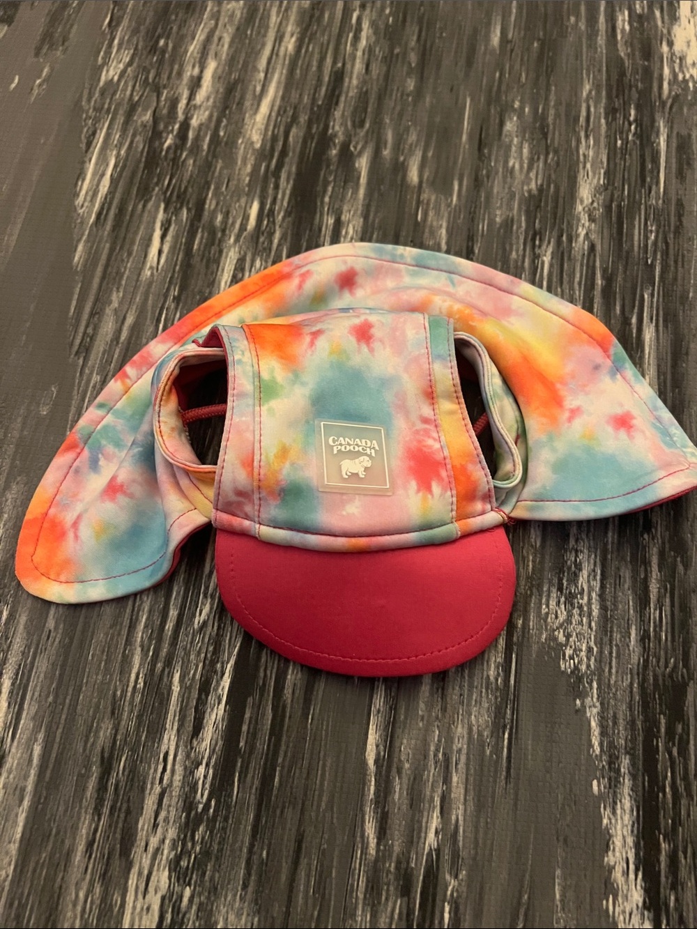 Canada pooch dog summer hat Tie-Dye